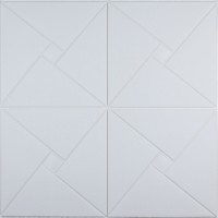 Самоклеюча 3D панель білий ромб 700x700x6,5 мм