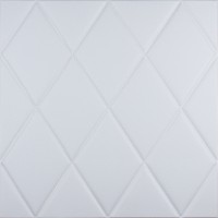 Самоклеюча 3D панель біла ромби 700x700x7мм